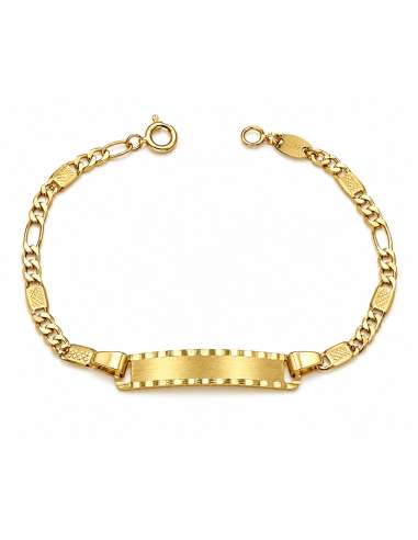 Pulsera Esclava infantil con cadena Cadena Fantasía - Oro Amarillo 18K