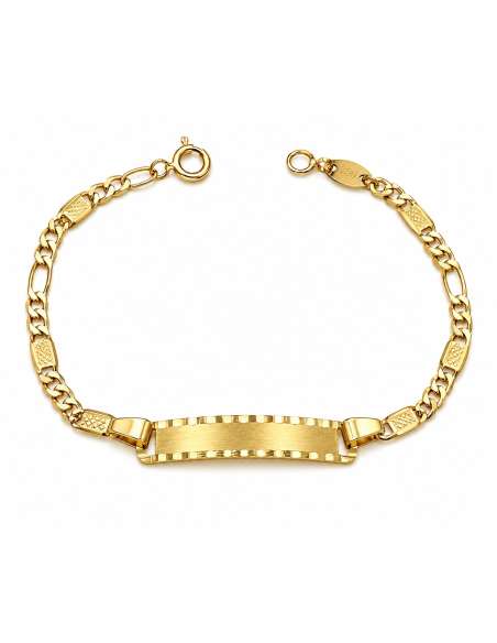 Pulsera Esclava infantil con cadena Cadena Fantasía - Oro Amarillo 18K