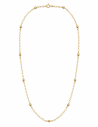 Collar para MujerCadena para Mujer con Eslabón Oval Diamantado y 14 Bolas Intercaladas - Oro amarillo 18K