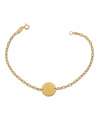 Pulsera para Mujer con Placa Redonda Personalizable - Oro amarillo 18K