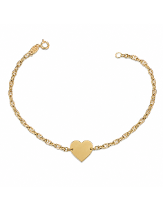 Pulsera para Mujer con Corazón Personalizable - Oro amarillo 18K