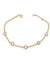Pulsera para Mujer con 5 Aguamarinas Facetadas - Oro amarillo 18K