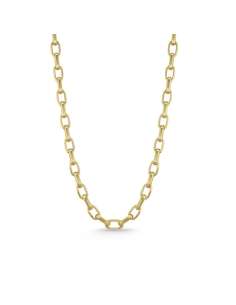 Cadena Eslabón Forzado 1.6 mm - Oro Amarillo 18k