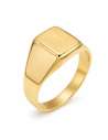 Sello de Oro para caballero Hueco con Cabeza Rectangular Satinada - Oro Amarillo 18k
