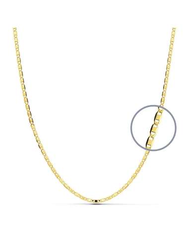 Cadena con Eslabón Plano 1.30 mm - Oro Amarillo 18k