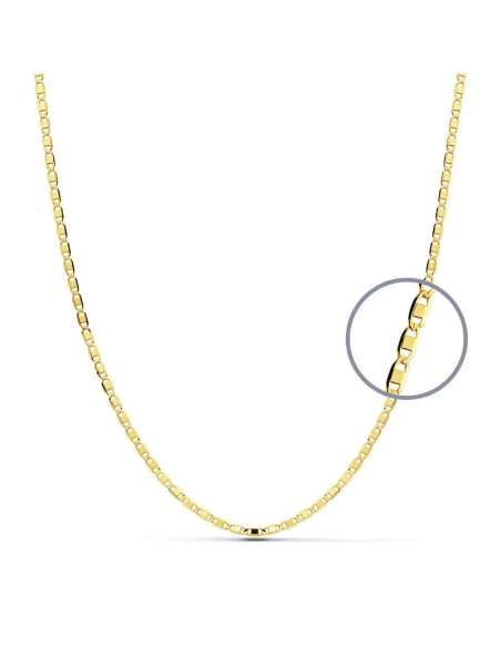 Cadena con Eslabón Plano 1.30 mm - Oro Amarillo 18k