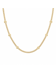 Cadena con Eslabones Tallados 1.30 mm - Oro Amarillo 18k