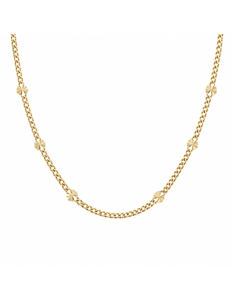 Cadena con Eslabones Tallados 1.30 mm - Oro Amarillo 18k