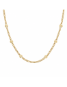 Cadena con Eslabones Tallados 1.30 mm - Oro Amarillo 18k