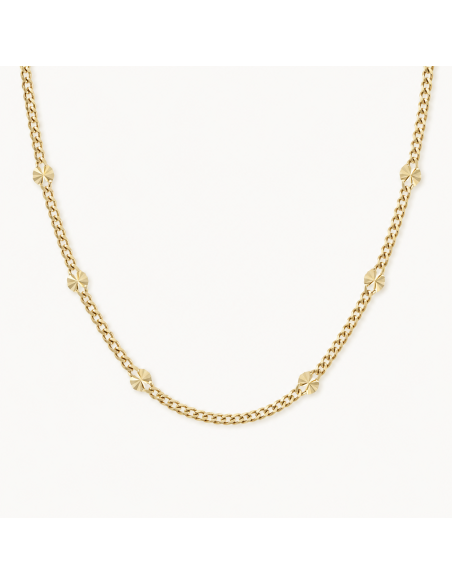 Cadena Oro 18K con Eslabones Tallados