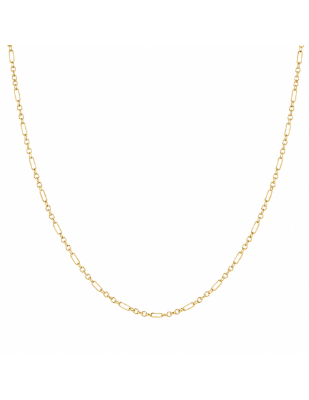 Cadena con Eslabón 6x1Forzado 1.20 mm - Oro Amarillo 18k