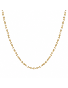 Cadena con Eslabones Ovalados Tallados 1.40 mm - Oro Amarillo 18k