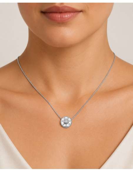 Gargantilla Oro Blanco 18K con Diamantes