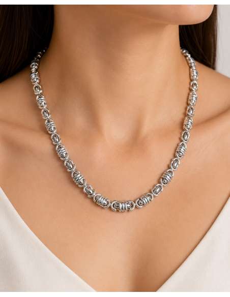 Gargantilla Oro Blanco 18K de Diseño