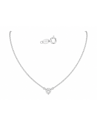 Collar para Mujer con Diamante de 0,20 Quilates - Oro Blanco 18K