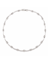 Collar para Mujer Articulada con Circonitas - Oro Blanco 18K