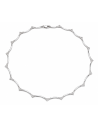Collar para Mujer Articulada con Circonitas - Oro Blanco 18K