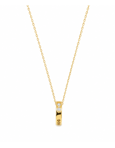 Collar para Mujer con colgante de 12 Circonitas- Oro Amarillo 18K