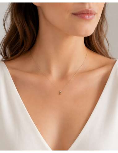 Collar para Mujer con colgante de 12 Circonitas- Oro Amarillo 18K