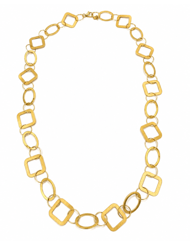 Collar para Mujer con Eslabones Geométricos - Oro Amarillo 18K