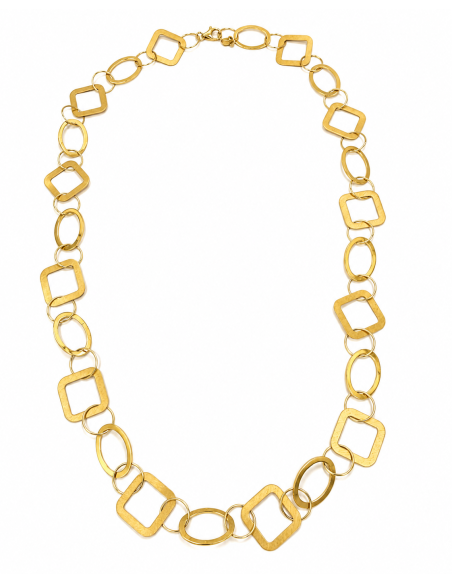 Collar para Mujer con Eslabones Geométricos - Oro Amarillo 18K