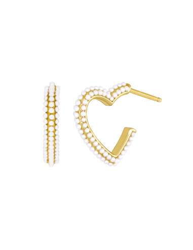 Pendientes Para Mujer Corazón con perlas Marea D02101/AT