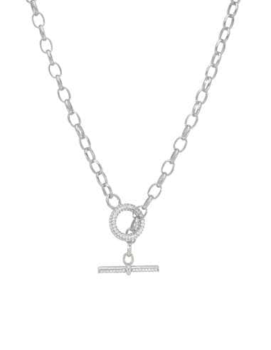 Collar para Mujer con Cierre Frontal y Detalles de Circonitas - Marea D02807/AT