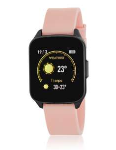 Reloj Marea Smartwatch Mujer Correa Caucho rosa y Malla Milanesa Rosa  B58001/4