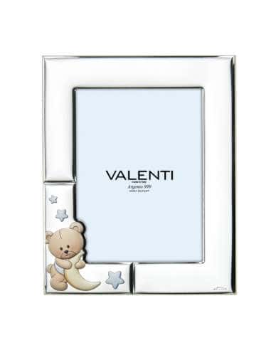 Marco de Fotos Infantil Oso y Luna Color Azul - Valenti 73155 4LC