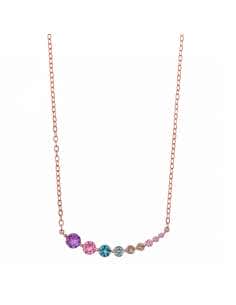 Collar para Mujer con circonitas multicolor de plata - Salvatore 136C0107