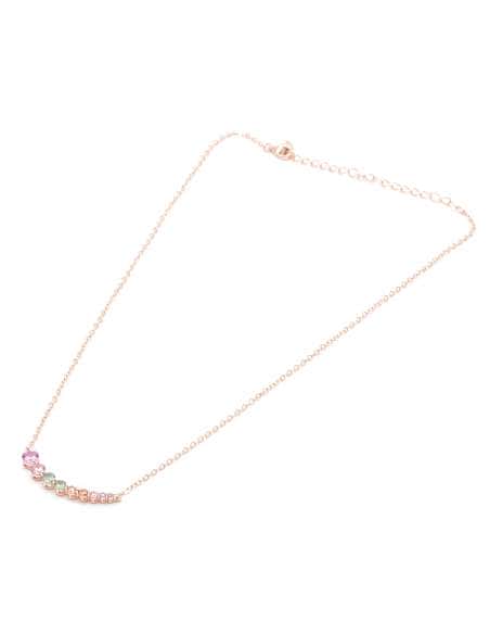 Collar para Mujer con circonitas multicolor de plata - Salvatore 136C0107