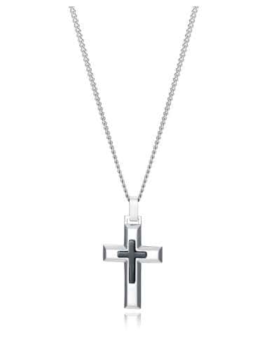 Collar para Hombre con Cruz de Acero Bicolor - Viceroy 75321C01000