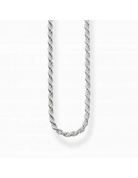 Cadena de plata trenzada o Cordón Salomónico Unisex 7.5 mm - Plata 925