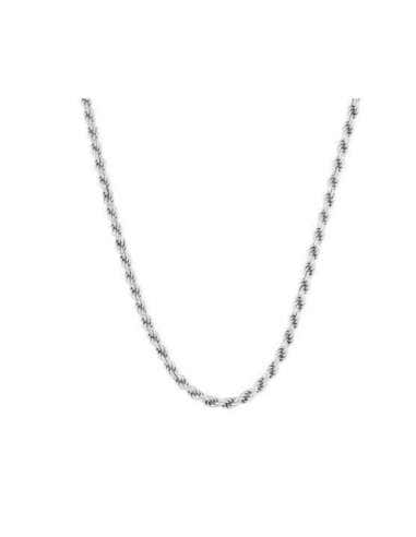 Cadena de plata trenzada o Cordón Salomónico Unisex 7.5 mm - Plata 925