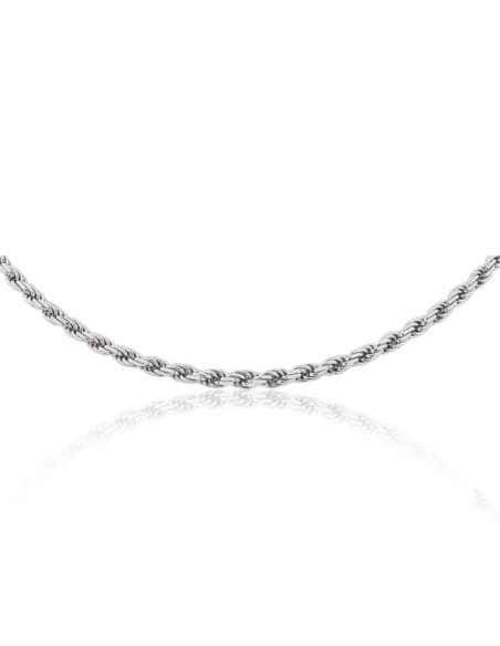 Cadena de plata trenzada o Cordón Salomónico Unisex 2.8 mm - Plata 925