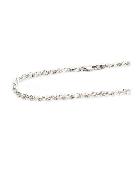 Cadena de plata trenzada o Cordón Salomónico Unisex 2.8 mm - Plata 925