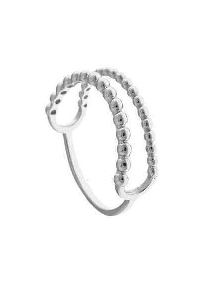 Anillo para Mujer Plata de Ley con Diseño Doble de Bolitas - Salvatore 213S0064/14