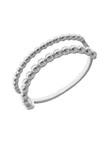 Anillo para Mujer Plata de Ley con Diseño Doble de Bolitas - Salvatore 213S0064/14