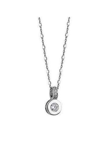 Collar para Mujer Rondel con Circonita en Plata de ley  - Lotus  LP1546-1/1