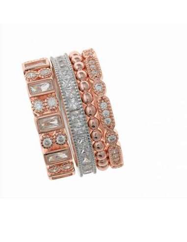 Anillo para Mujer de plata rosé compuesto por 4 anillos Salvatore 211S0114/16