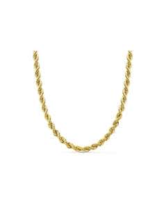 Cadena de Oro trenzada o Cordón Salomónico Unisex  - Oro Amarillo 18K