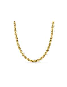 Cadena de Oro trenzada o Cordón Salomónico Unisex  - Oro Amarillo 18K