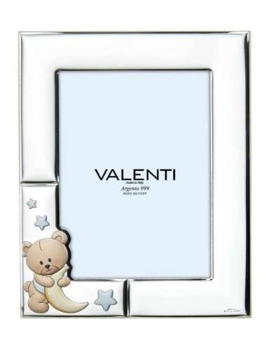 Marco de Fotos Infantil Oso y Luna Color Azul 13X18cm de la firma Valenti