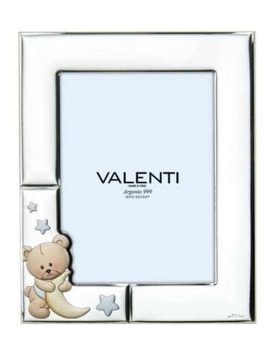 Marco de Fotos Infantil Oso y Luna Color Azul - Valenti 73155 4LC