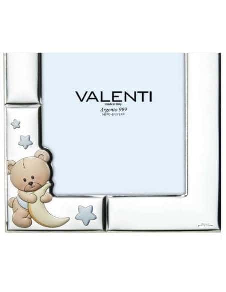 Marco de Fotos Infantil Oso y Luna Color Azul - Valenti 73155 4LC