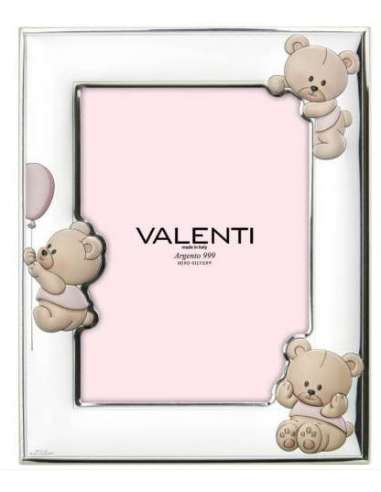 Marco de Fotos Infantil Oso Globo Color Rosa 13X18cm de la firma Valenti