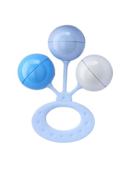 Set Infantil Portachupetes con Pinza y Sonajero Oso  Azul - Eventi EV3466/01C