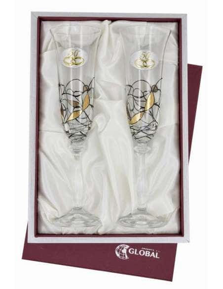 Copas para Bodas 50ª Aniversario decoradas  a mano - Global Argenti GA4200C