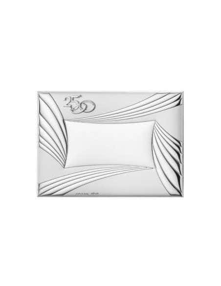 Placa Conmemorativa 25º Aniversario con Flores - Eventi EV9185/13V (Personalizable)